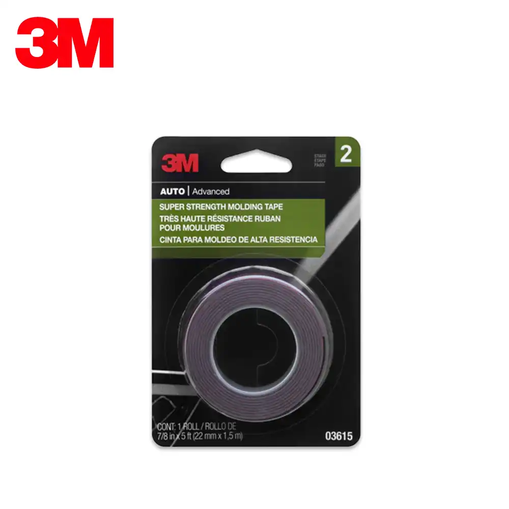 High-strength molding tape by 3M for durable and reliable adhesion, ideal for professional and industrial applications. Perfect for high-resistance moldings and repairs.