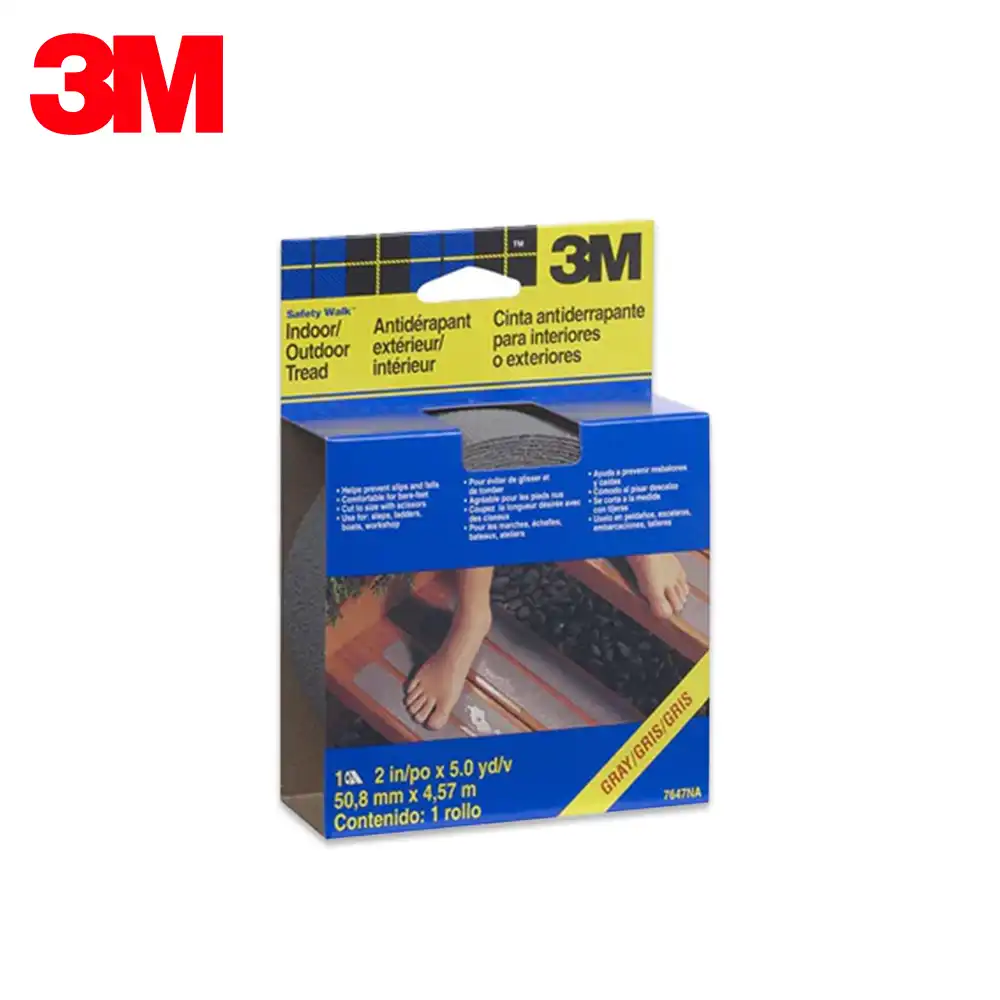 Inner outdoor anti-slip rubber stair tread tape for improved safety and durability. Suitable for indoor and outdoor use, helps prevent slips on stairs, steps, and walkways, and is ideal for commercial and residential environments.