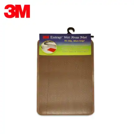 3M Entrap Wet Area Mat for non-slip safety in wet environments, ideal for bathrooms, pools, and shower areas, providing durability and grip to prevent slips and falls.
