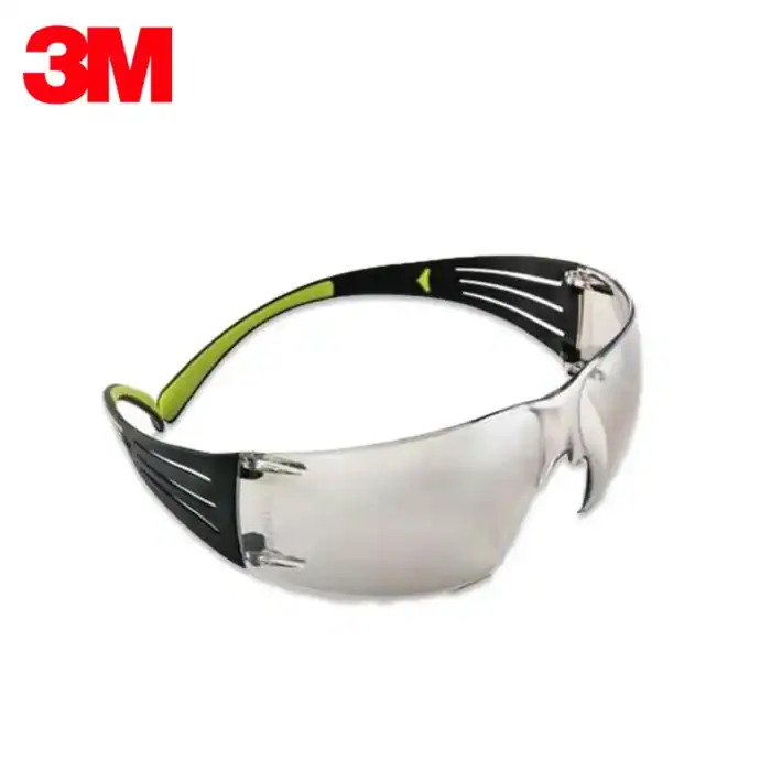3M safety glasses with impact-resistant lenses for industrial and laboratory use for enhanced eye protection.