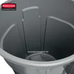Rubbermaid commercial trash bin for hygiene and waste management in Asian workplaces.