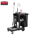 EXECUTIVE JANITORIAL CLEANING CART – TRADITIONAL, BLACK