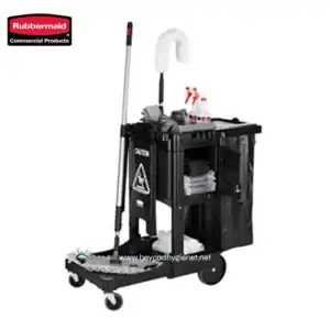 EXECUTIVE JANITORIAL CLEANING CART – TRADITIONAL, BLACK