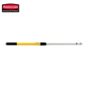 Rubbermaid cleaning tool extensible telescopic pole yellow and black design for janitorial supplies.
