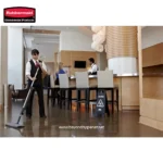 Flexible cleaning staff using Rubbermaid commercial products at Beyond Hygiene Asia.