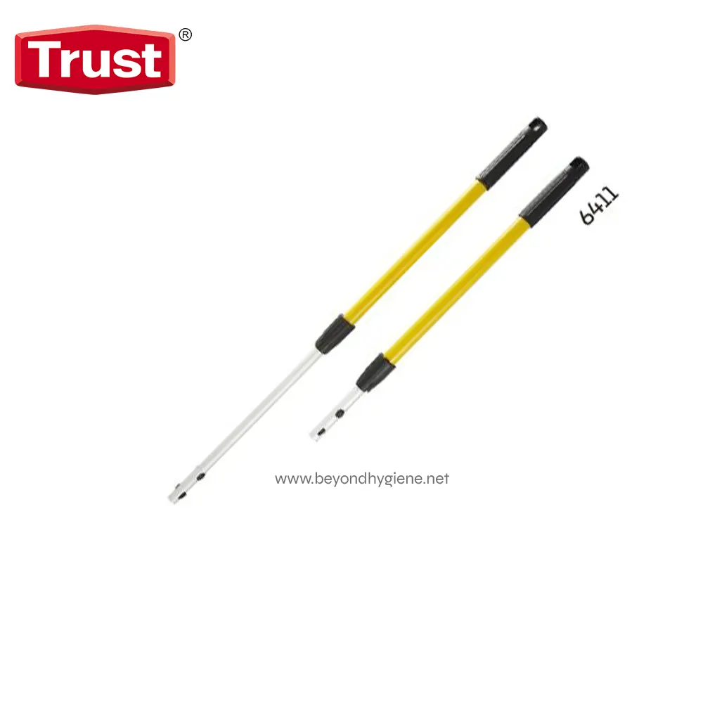 6411 Yellow cleaning tools with black handles for hygiene maintenance, designed for industrial and commercial cleaning applications.