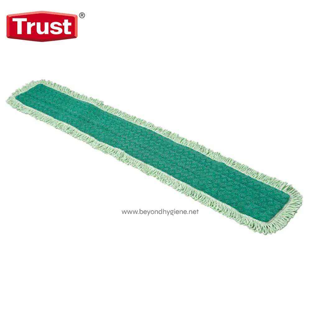 6465 Microfiber cleaning mop, teal and white fringed mop for commercial cleaning, durable janitorial floor cleaning tool from Beyond Hygiene Asia.