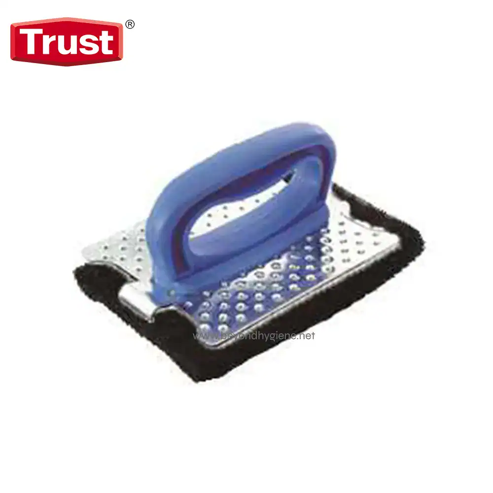 6601-2 Trusted hygiene scrub brush with handle for cleaning and sanitation purposes.