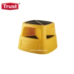 Solar-powered LED safety warning light for outdoor use, ideal for construction sites, pathways, and security zones to enhance visibility and safety.