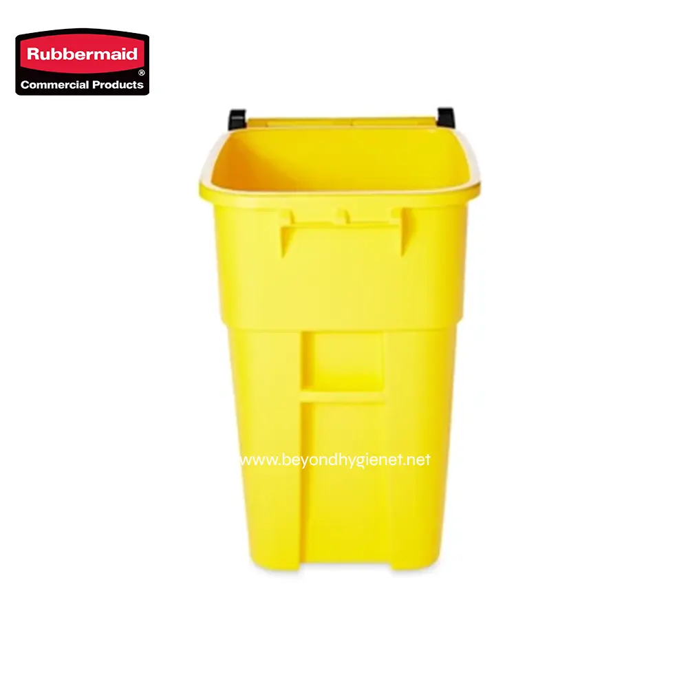 7 Yellow Plastic Waste Bin for Janitorial and Cleaning Supplies - Rubbermaid Commercial.