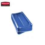 Rubbermaid commercial soap dish, blue plastic soap holder for hygiene maintenance, ideal for restrooms and commercial spaces.