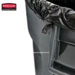 Bagged trash can with black rubbish bag for waste disposal, commercial indoor bin for cleaning and hygiene solutions at Beyond Hygiene Asia.