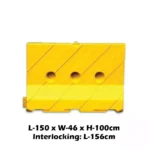 Blocking Safety Barrier for Workplace and Traffic Management, durable plastic construction, interlocking design, ideal for construction sites, events, and safety zones.