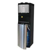 CM22WDB-4 Automatic water dispenser with a sleek black and silver design, ideal for offices and public spaces.