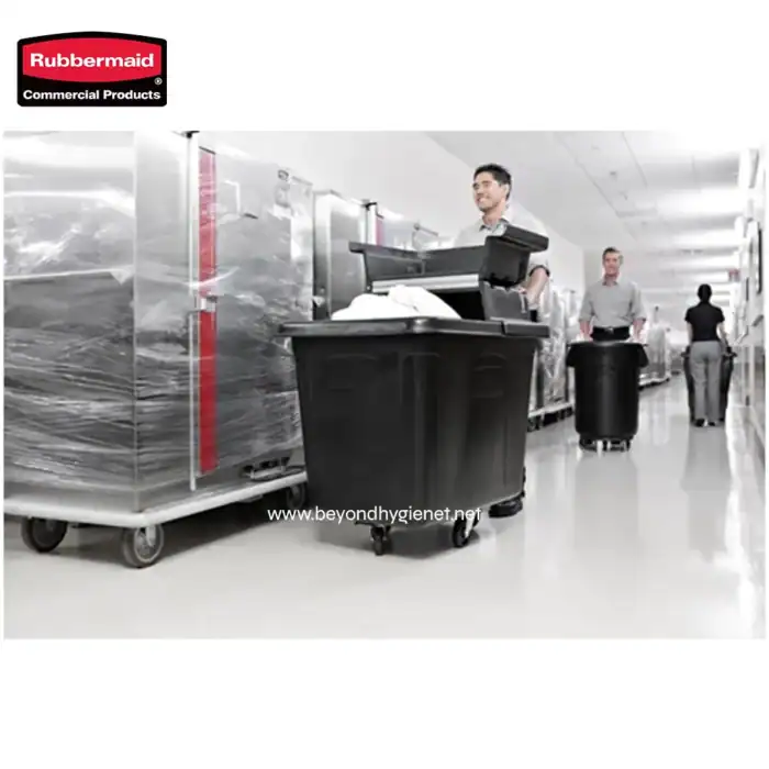Bin and recycling station for commercial cleaning and hygiene waste management at Beyond Hygiene Asia.