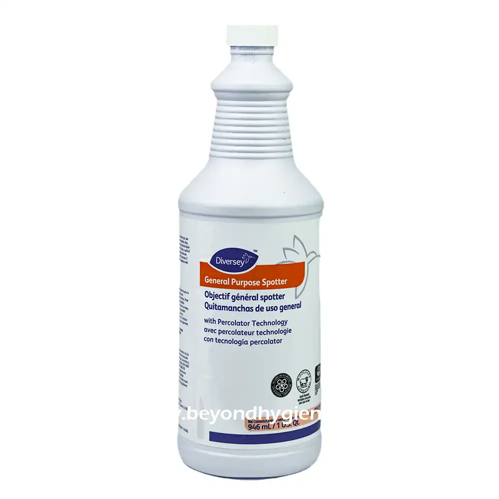 Diversey General Purpose Spotter with Percolator Technology 946ml (2) Diversey general purpose spot cleaner bottle, used for cleaning and stain removal, emphasizing hygiene and sanitation solutions from Beyond Hygiene Asia.