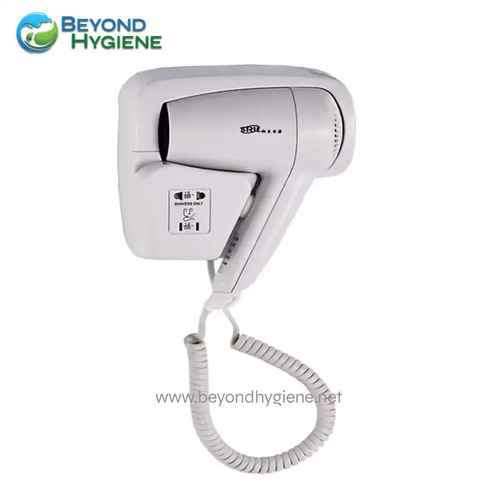 EGA-HSND01A-1 Handheld hair dryer with wall mount, suitable for commercial and institutional use in hygiene-focused environments.