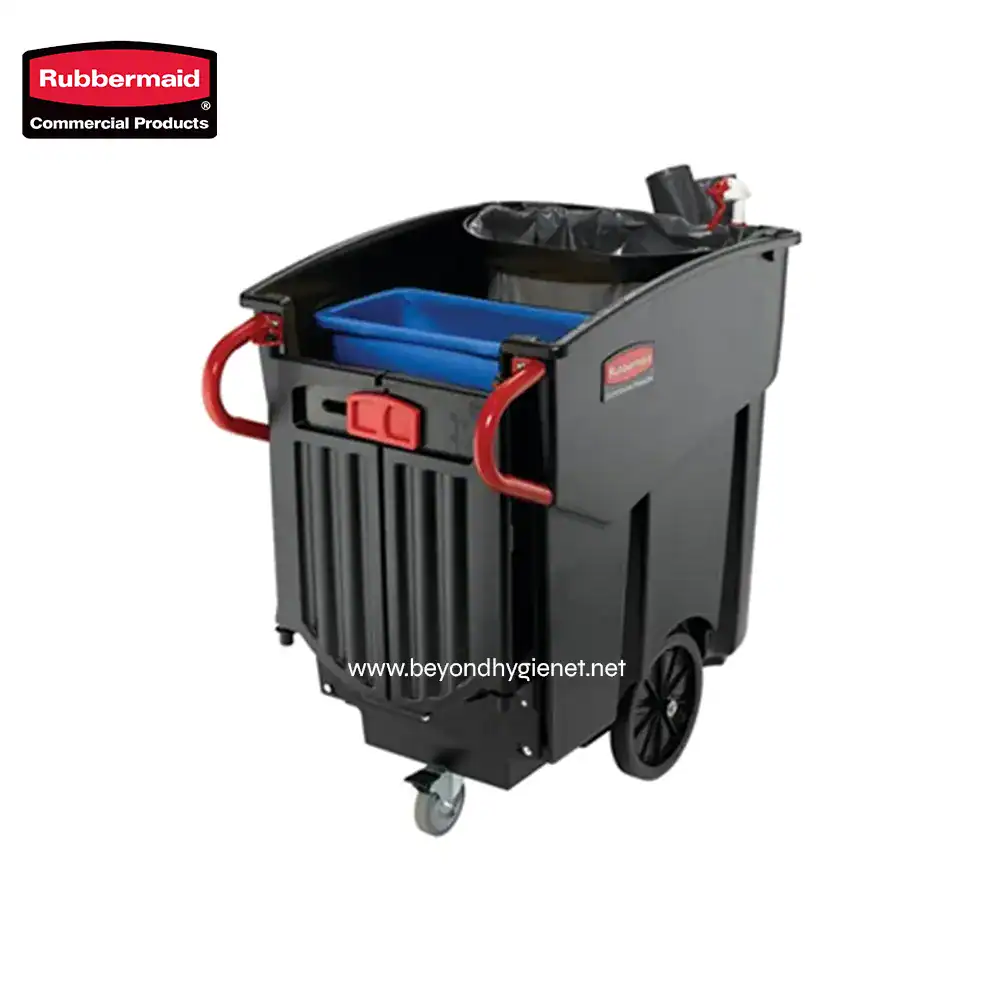 EXECUTIVE SERIES MEGA BRUTE® MOBILE COLLECTOR 120 GAL BLACK (2) Rubbermaid Executive Series Mega Brute Mobile Collector 120 Gal Black - Image 3