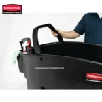 Rubbermaid Executive Series Mega Brute Mobile Collector 120 Gal Black - Image 4