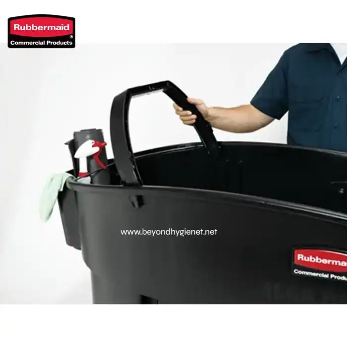 Rubbermaid Executive Series Mega Brute Mobile Collector 120 Gal Black - Image 4