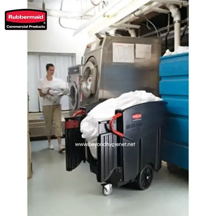 Rubbermaid Executive Series Mega Brute Mobile Collector 120 Gal Black - Image 7
