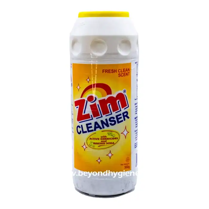 Effective disinfectant cleaner for hygiene and sanitation, Zim Cleanser with active germicides and baking soda, ideal for commercial and residential cleaning services.
