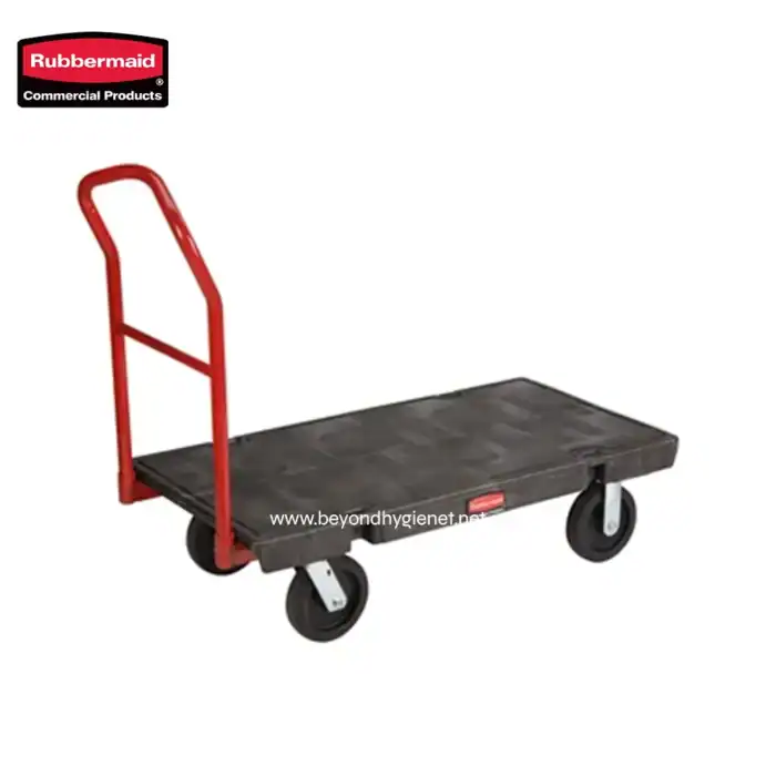 Rubbermaid Heavy Duty Platform Truck, 24" X 48" With 8" Tpr Casters - Image 3