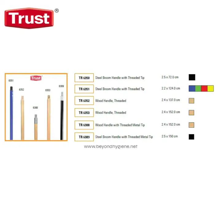 Steel hygiene tools - trust trusted hygiene products for quality and durability, including various stainless steel and wooden handles for cleaning and sanitation purposes.