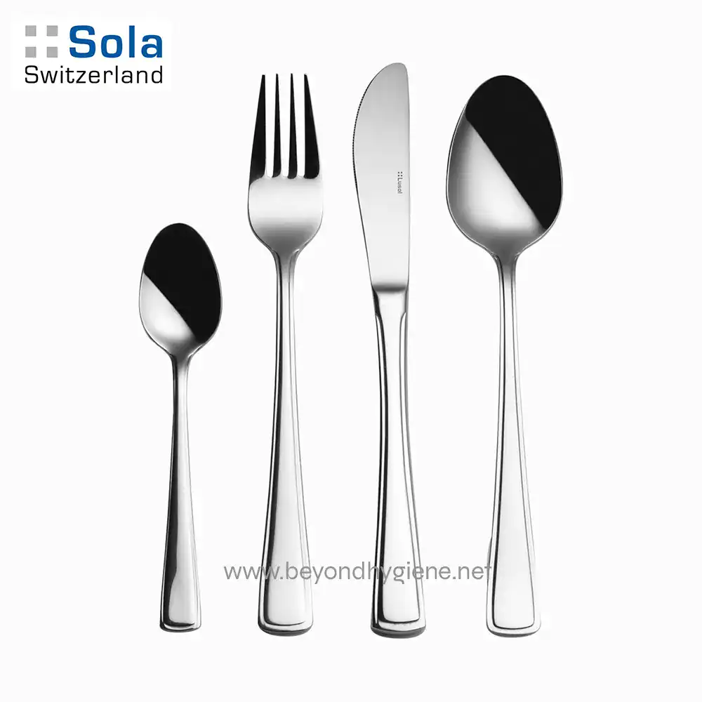MOONLIGHT GANZ 1810 Stainless Steel Stainless steel cutlery set including spoon, fork, and knives, perfect for modern dining and best for hygiene, durability, and elegant table settings from Beyond Hygiene Asia.