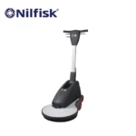 Nilfisk electric scrubber floor cleaner, industrial-grade cleaning equipment for commercial and industrial hygiene.