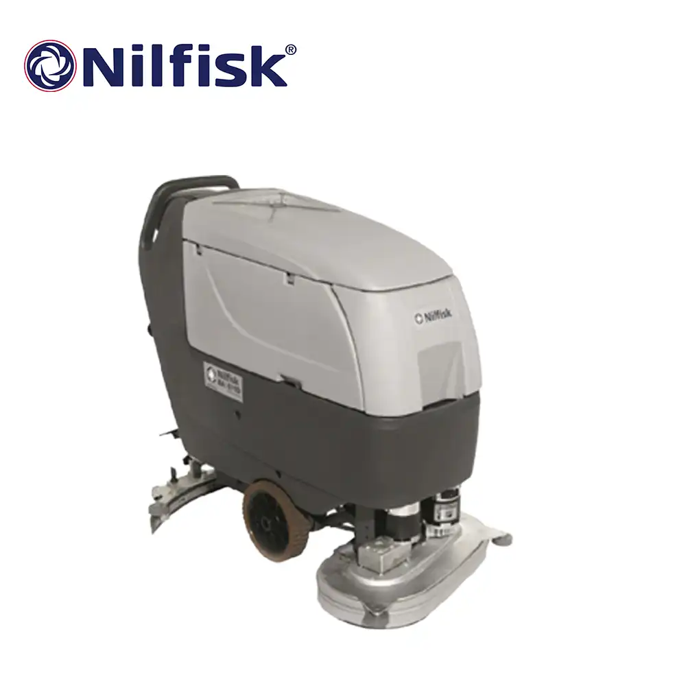 NILFISK SCRUBBER WALK BEHIND 9087149020 55 LITER Nilfisk industrial floor scrubber for commercial cleaning and hygiene maintenance.