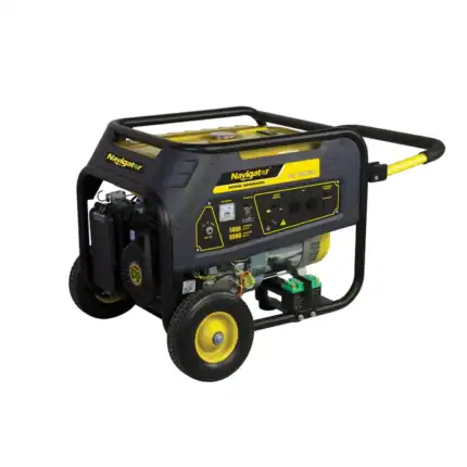 Generac portable generator for reliable power supply, suitable for construction sites, outdoor events, and emergency backup with durable design and easy mobility.