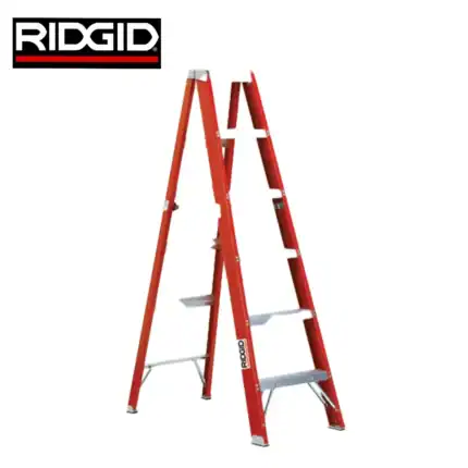 Aluminum ladder for commercial and industrial use, lightweight and durable, ideal for maintenance and cleaning tasks in Asia.