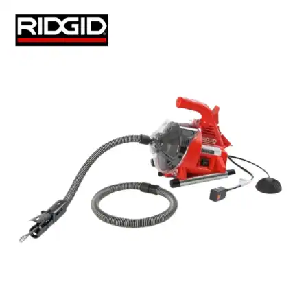 Ridgid industrial industrial vacuum cleaner with hose attachment for commercial cleaning and sanitation.