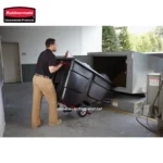 Rubbermaid Rotomolded Tilt Truck, Utility Duty, 1 Cubic Yard, Black - Image 4