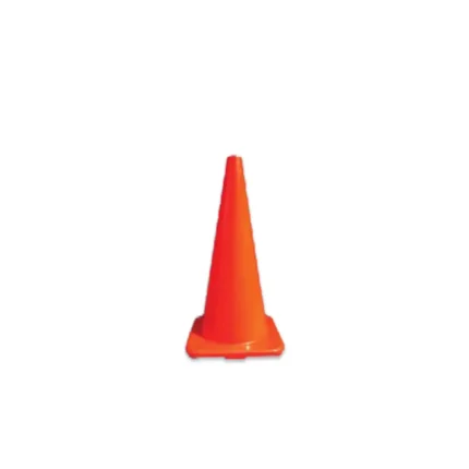 Flexible safety cone for indoor and outdoor use, ideal for traffic control, parking lots, and safety zones, ensuring visibility and accident prevention.