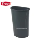 Trash bin, dark gray plastic waste container for office or commercial use, durable and hygienic trash receptacle, beyond hygiene Asia trusted sanitation product for waste disposal, hygienic waste management solution.