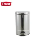 TRUST® Round Stainless Steel Step-On Containers 7L/12L/20L/30L