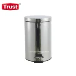 TRUST® Round Stainless Steel Step-On Containers 7L/12L/20L/30L