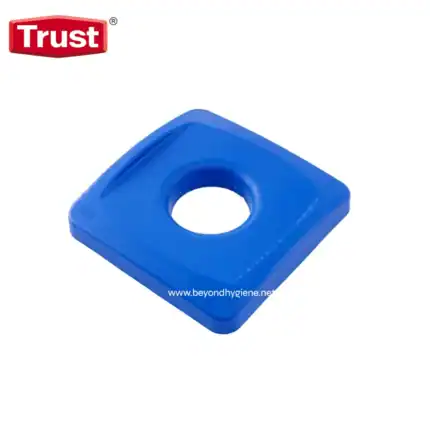 Blue plastic hygiene tool holder for sanitary products, durable sanitary product holder, antimicrobial bathroom accessory, beyond hygiene asia cleaning supplies, Trust brand hygiene product holder.