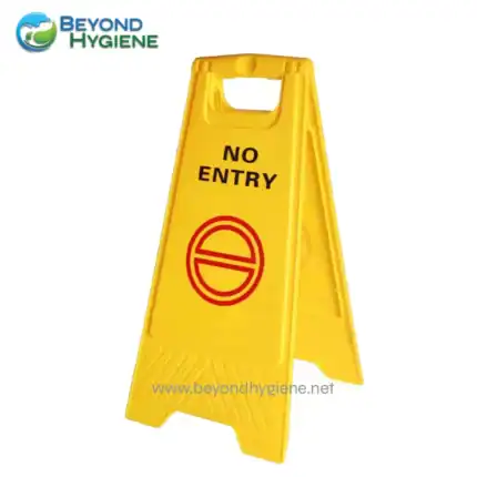 No entry caution sign for safety and hygiene compliance at Beyond Hygiene Asia.