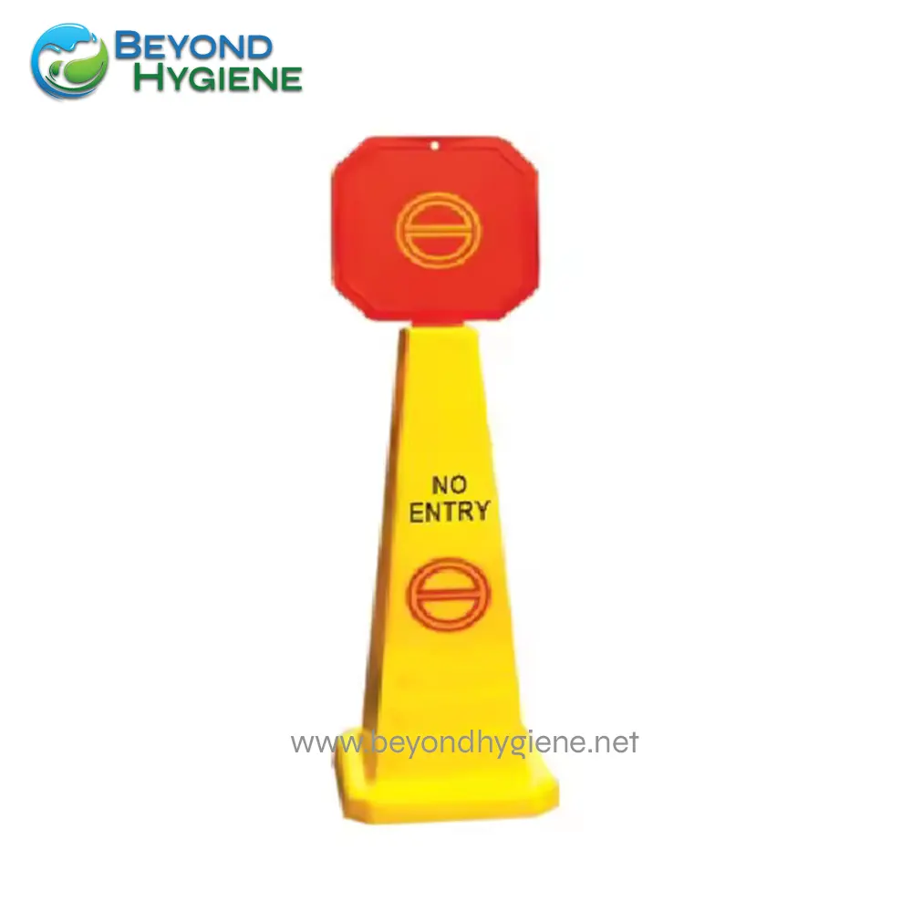 UGA 643 (S) No entry safety barrier with warning sign for hygiene and safety compliance at Beyond Hygiene Asia.
