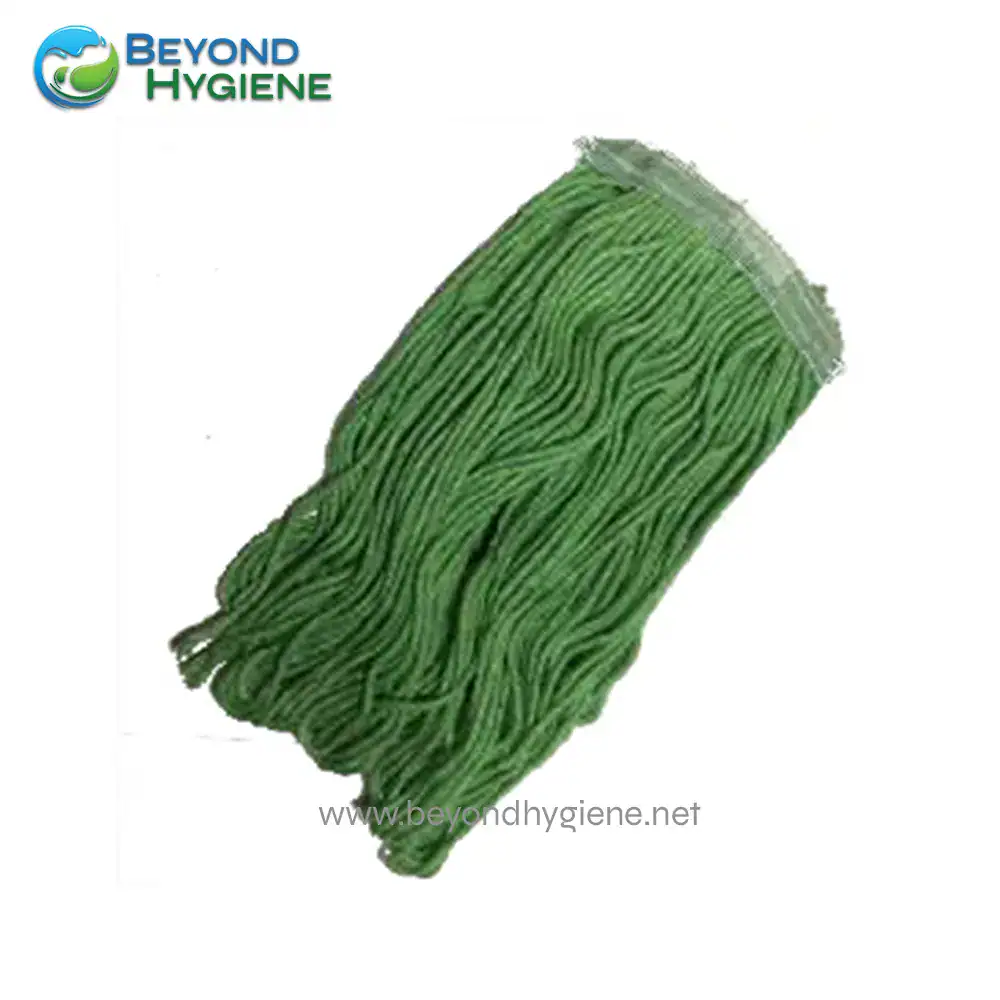 UGA-BW8003LE-400-DPLM16 Green cleaning mop head for hygiene and sanitation cleaning supplies.