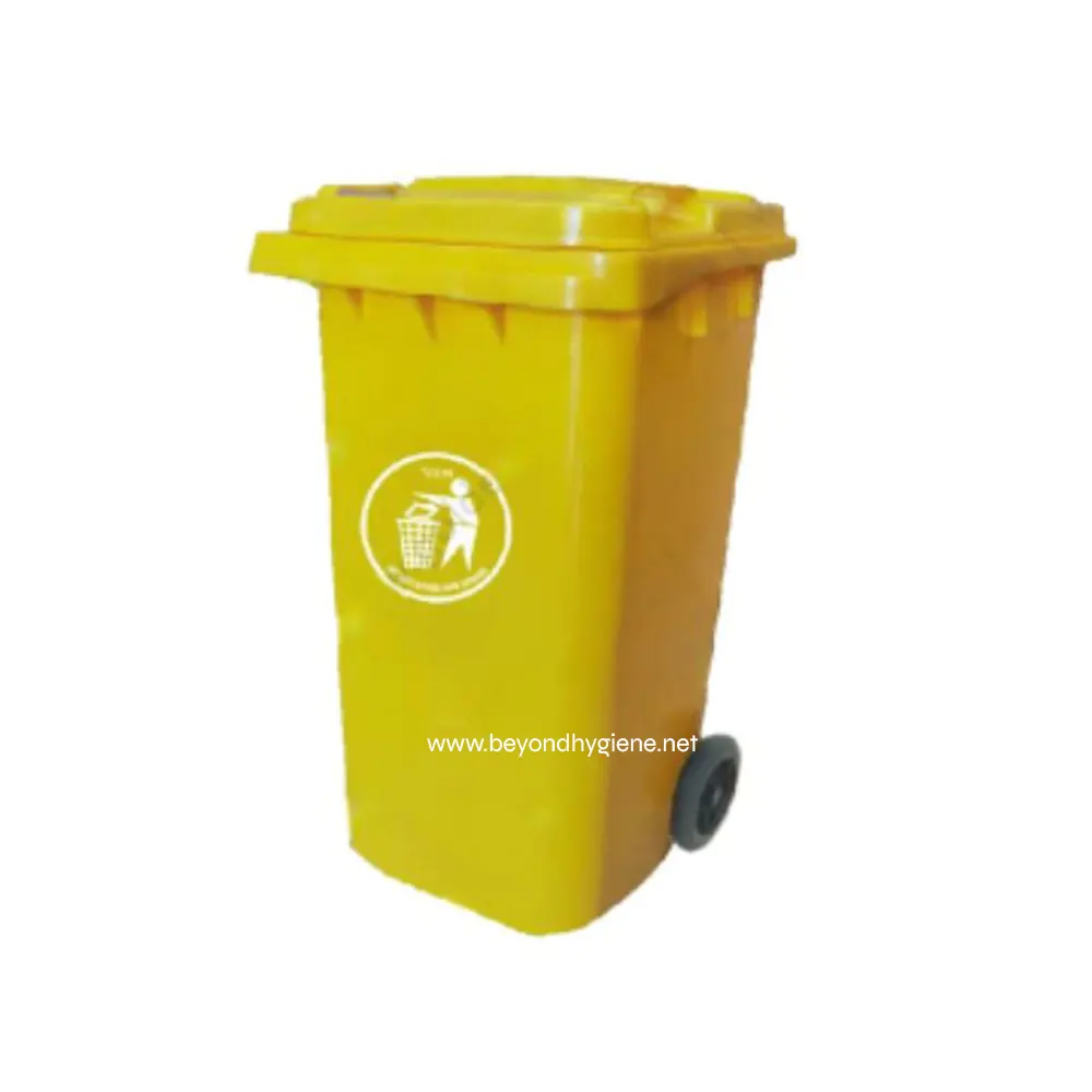 UGA-CB003YEL-600x848 Yellow waste disposal bin for hygiene and sanitation purposes in Asia, suitable for public spaces and commercial facilities.