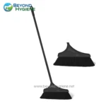 Microfiber lobby dustpan and broom set for commercial cleaning services, hotel, and hospitality industry sanitation needs.