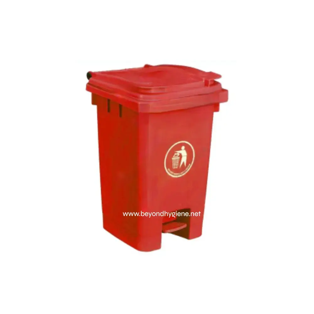 UGA-CBJY60FP-RED-600x848 Red waste bin for waste disposal in hygiene and sanitation facilities.