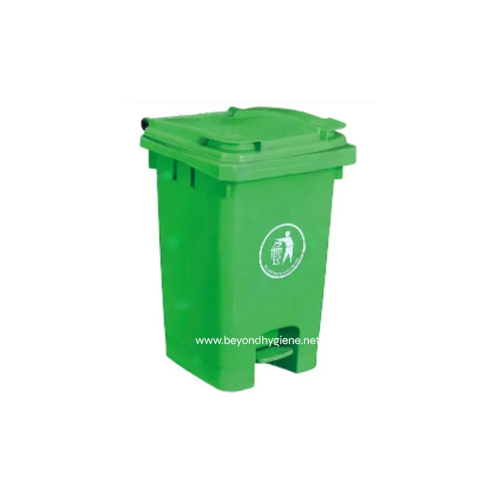 UGA-CBJY60FPGREEN Green waste recycling bin for eco-friendly waste management and hygiene.