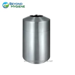 Disposable stainless steel hand sanitizer dispenser for hygiene management in public spaces.