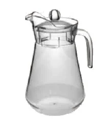 UGA-JD6211 Clear glass water pitcher with a pouring spout and handle, suitable for serving beverages.