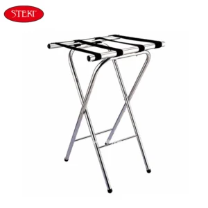 Stainless steel laundry drying rack with collapsible design for efficient clothes drying and space saving.
